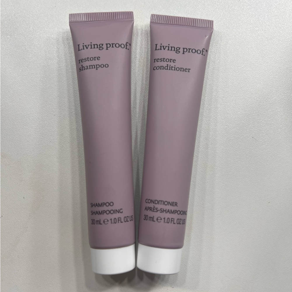 LIVING PROOF RESTORE SHAMPOO AND CONDITIONER
BOTH 30ML